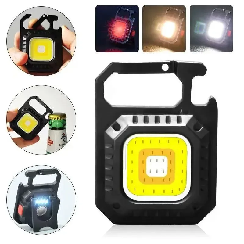 Sustainable Mini LED Flashlight Magnetic COB Outdoor Camping Pocket Work Light Soft