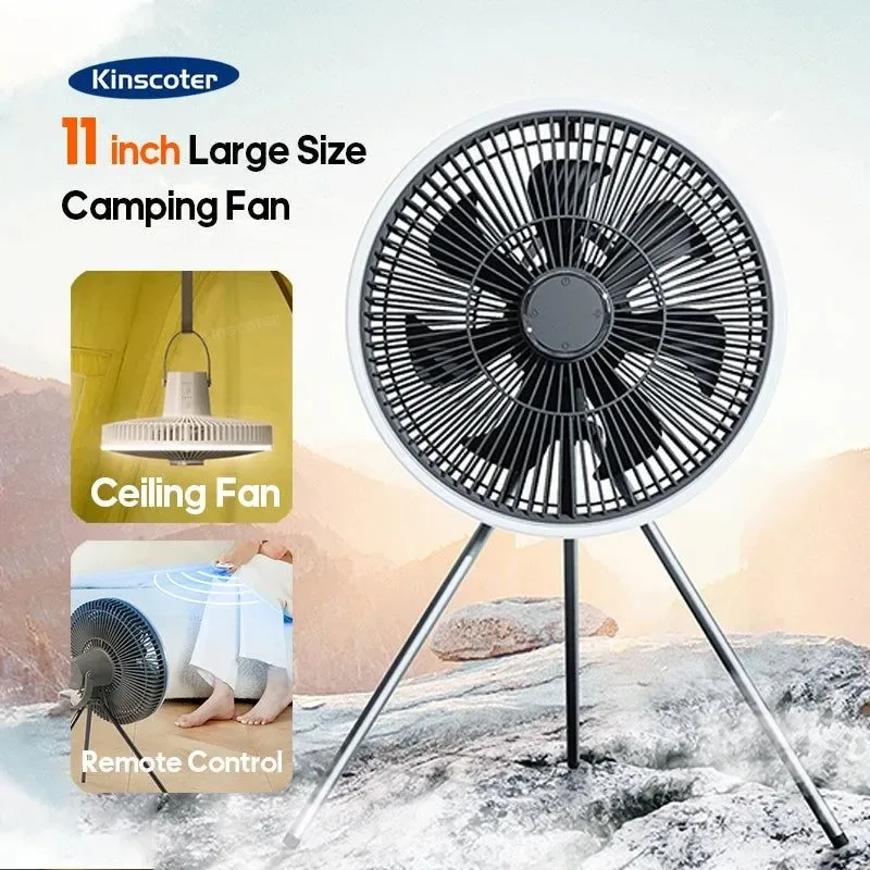 Exclusive 10000mAh Outdoor Camping Fan with LED Lighting 11-inch Large Ceiling Fan and Air Circulator Welcome to HUMI store. Professional
