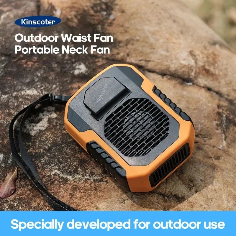 Consistent 6000mAh Hanging Neck Waist Fan – USB Mini Portable Rechargeable Fan for Outdoor Camping Hiking Climbing and Sports Safe