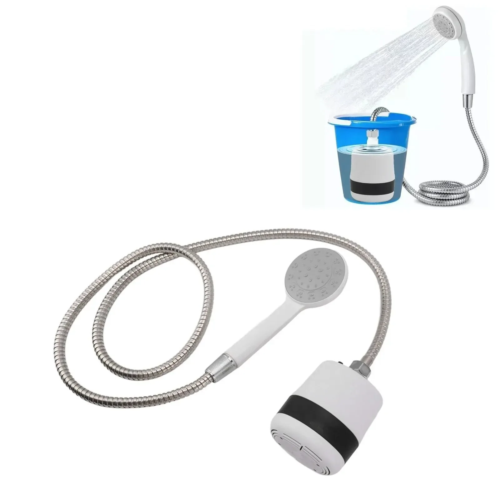 Clean Portable Shower Camping Outdoor Shower Handheld Electric Shower Battery Powered Compact Handheld Rechargeable Camping Showerhead SPECIFICATIONS Comfortable