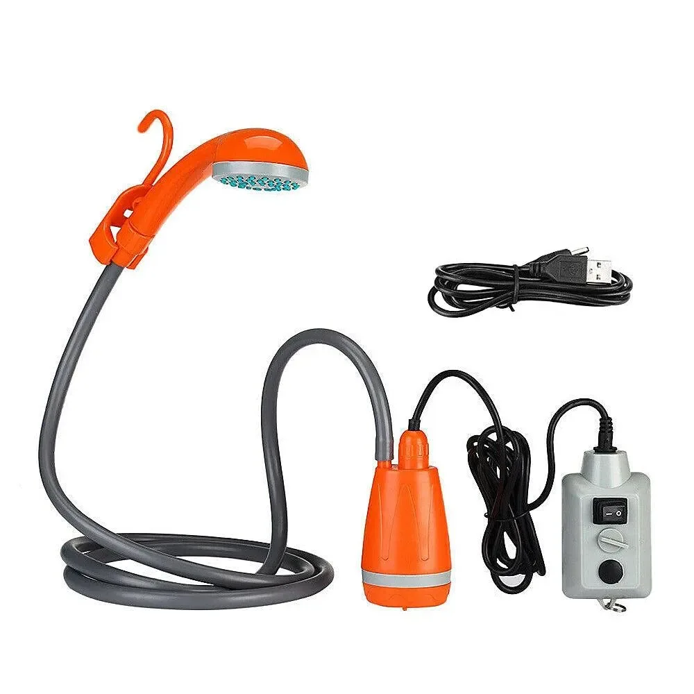 Elegant Portable Rechargeable Camping Shower Pump – Outdoor Shower Head with Bucket for Camping Hiking Traveling Advanced