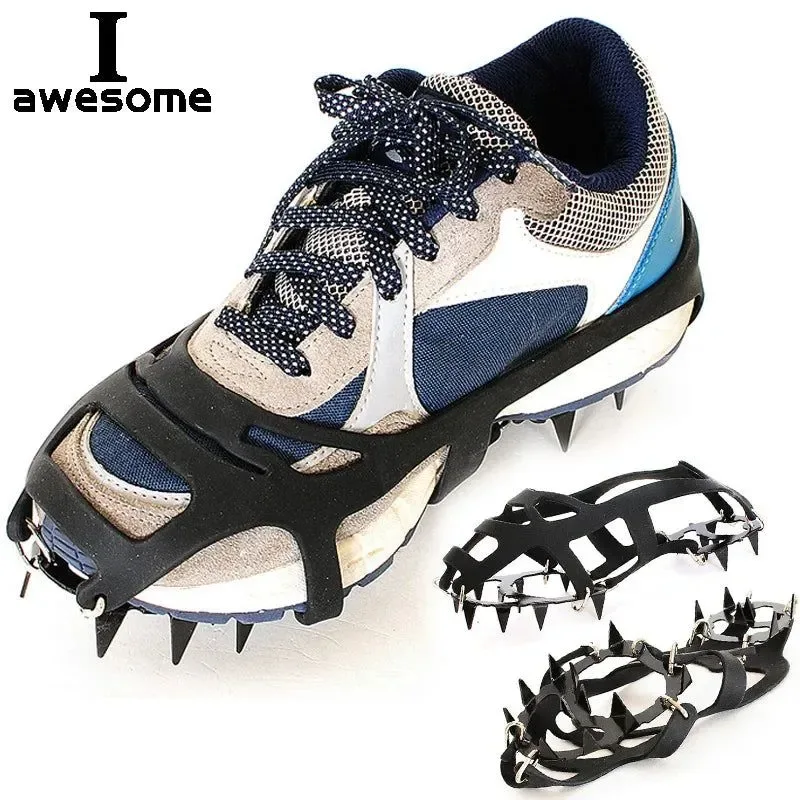 Advanced 18-Teeth Anti-Slip Ice Snow Grips – Boot Traction Cleats for Winter Safety Reusable
