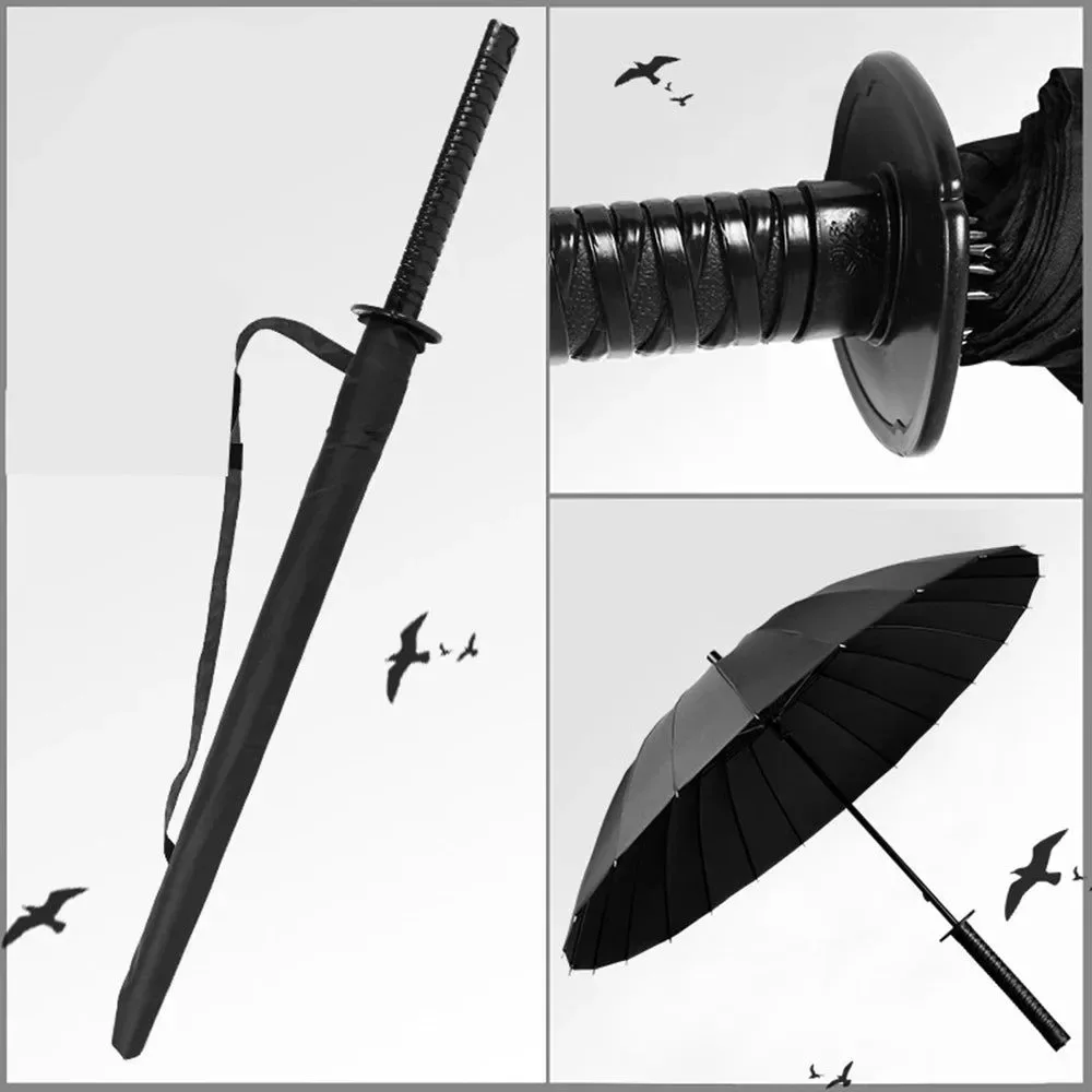 Expertly Made Samurai Katana Windproof Umbrella – Japanese Design Fully Automatic 8 16 24 Bone Multiple Styles Responsible