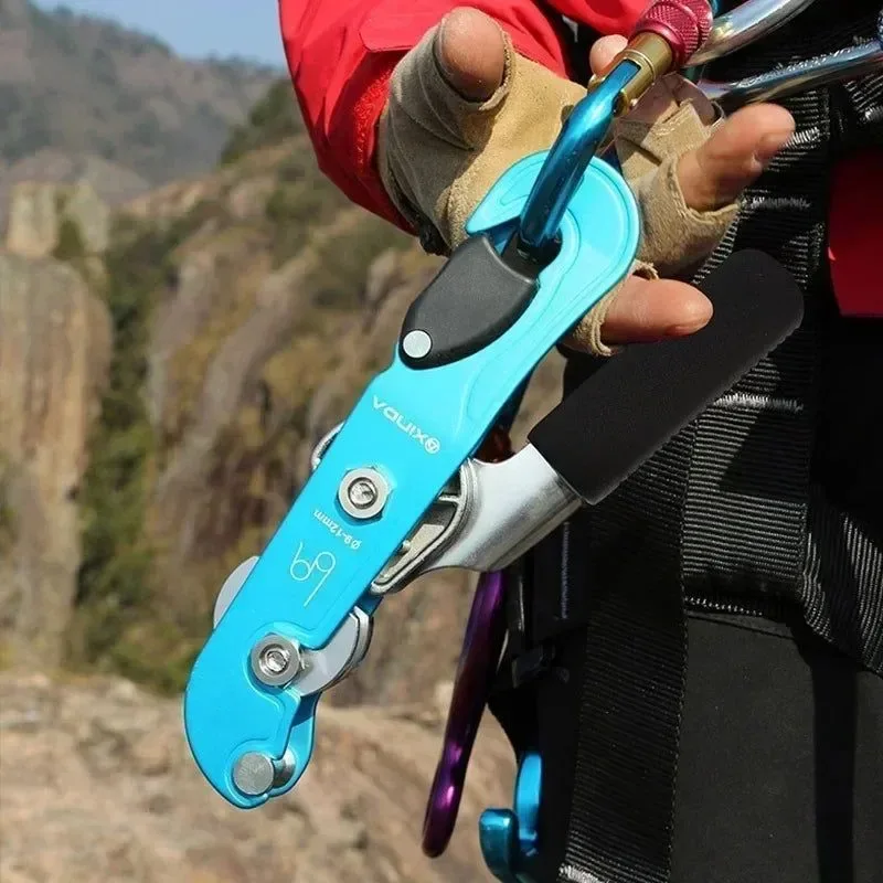 Sophisticated Outdoor Rock Climbing Handle-Controlled Abseiling Device – Rappelling and Descent Gear Professional