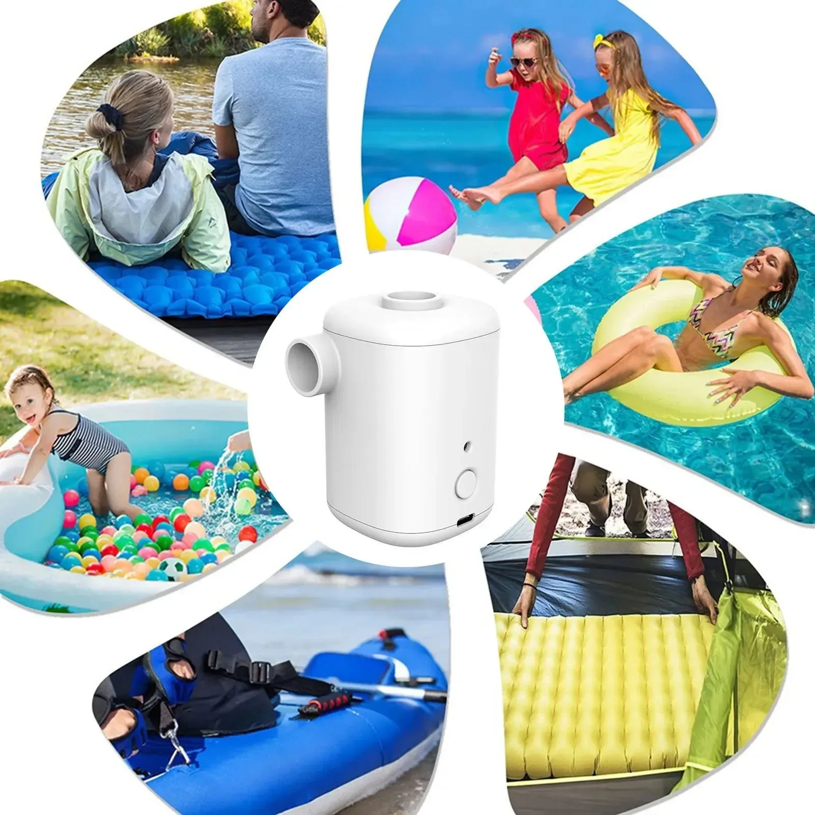 Elite Rechargeable Portable Air Pump – Easy-to-Use Inflatable Pump for Air Mattresses Camping and Outdoors Optimized
