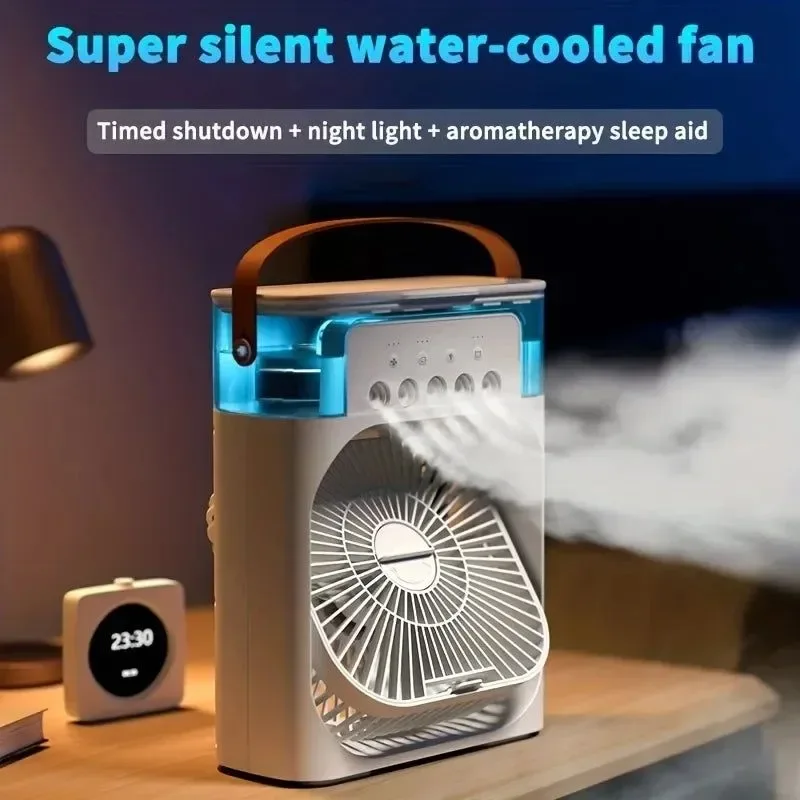 Pure Electric Fan with Humidifier – Portable Air Cooler for Camping Baby Stroller Original Design
