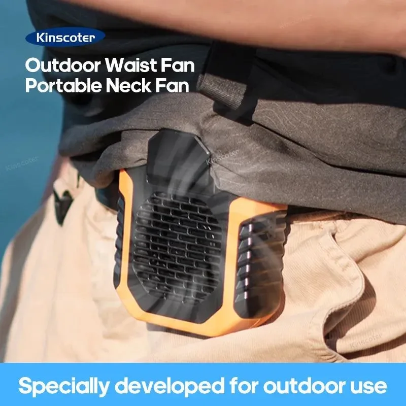Top-Quality 6000mAh Outdoor Waist Fan – Rechargeable Cooler Ventilator for Fishing Hiking Camping Outstanding