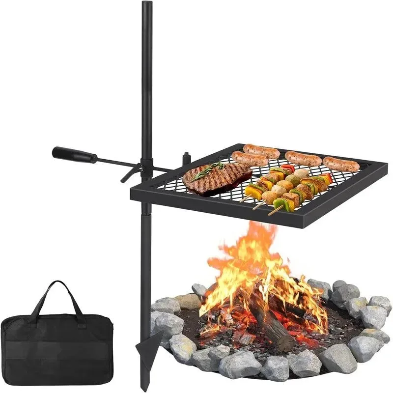 Excellent Swivel Campfire Grill Grate – Heavy Duty Stainless Steel Cooking Grate for Outdoor Camping Luxury