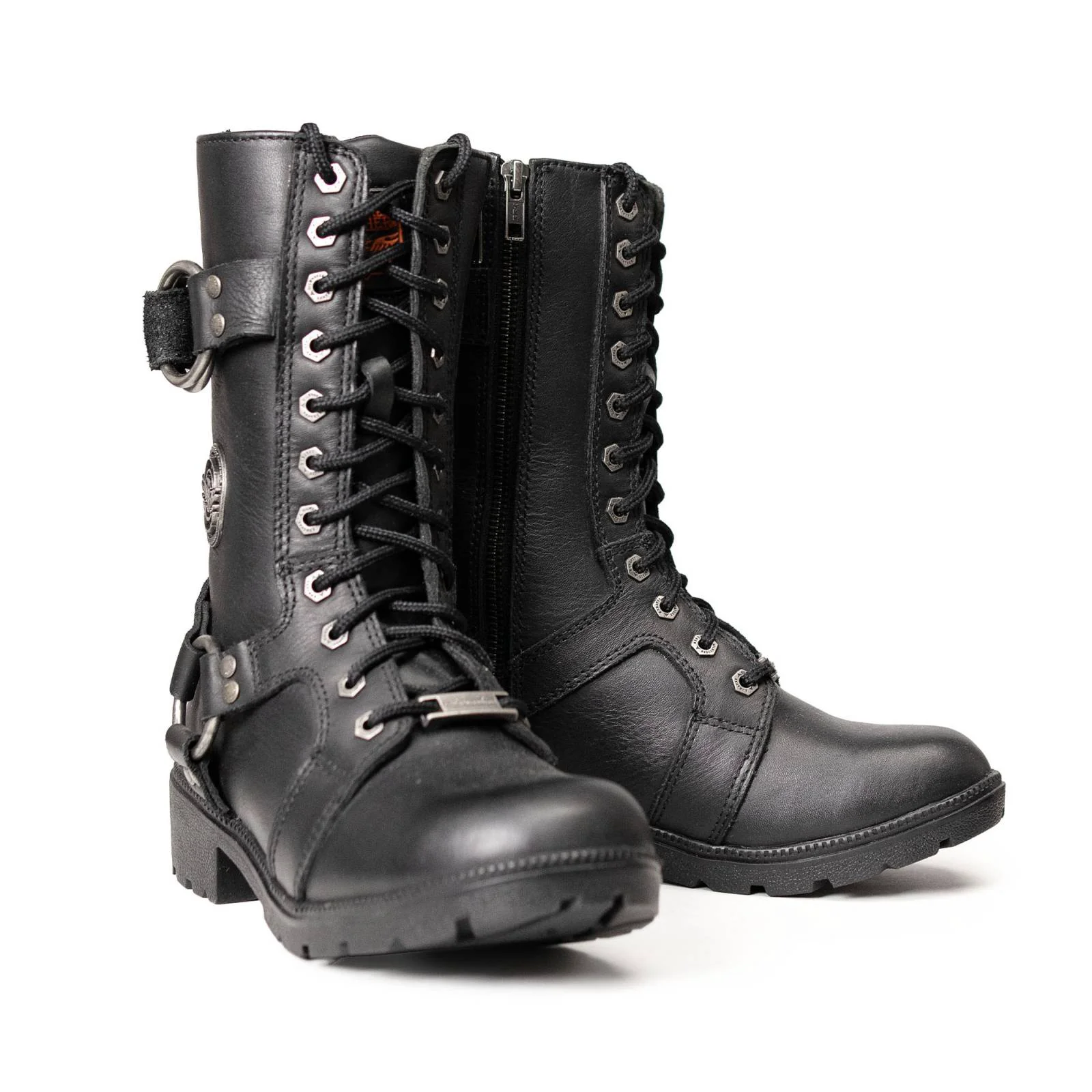 Advanced Milwaukee Leather Women’s Premium Leather Motorcycle Riding Boots – Lace-To-Toe Harness – Zipper Closure – MBL9391 Efficient