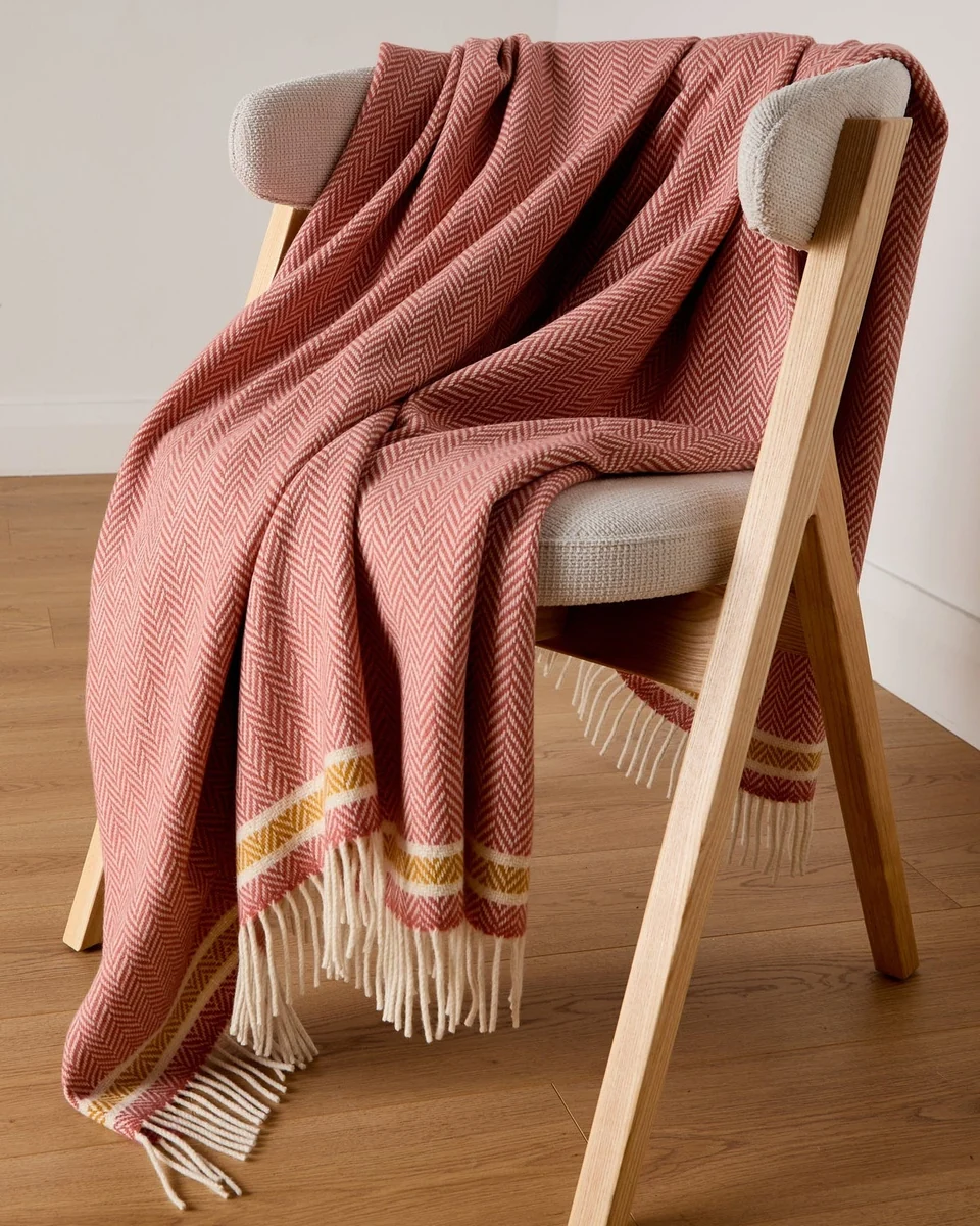 Premium Material Foxford Inishcrone Cashmere and Lambswool Throw High-Quality