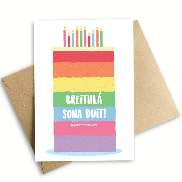 Safe Happy Birthday Cake Greeting Card Smooth