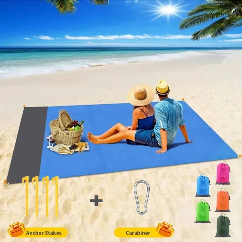 Detailed Waterproof Beach Mat – Foldable 210x200cm Outdoor Picnic Blanket for Camping Luxury
