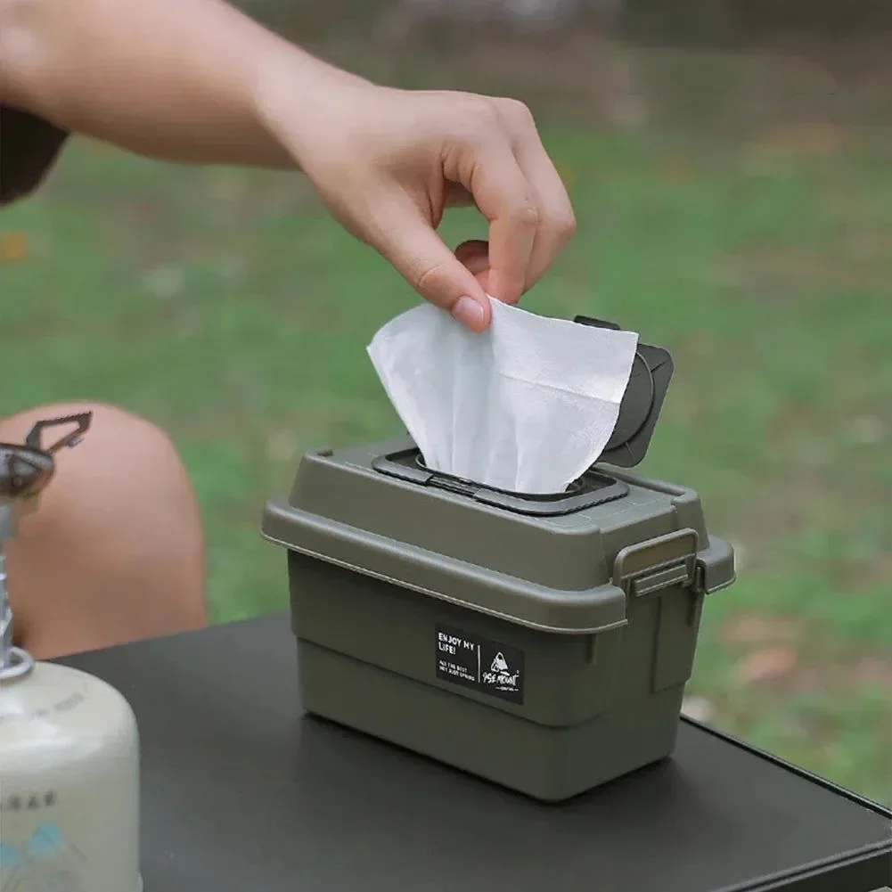 Responsible 1.1L Outdoor Tissue Storage Box – Waterproof Camping Organizer for Napkins Seasoning Bottles Sundries Army Green Black Beige Premium