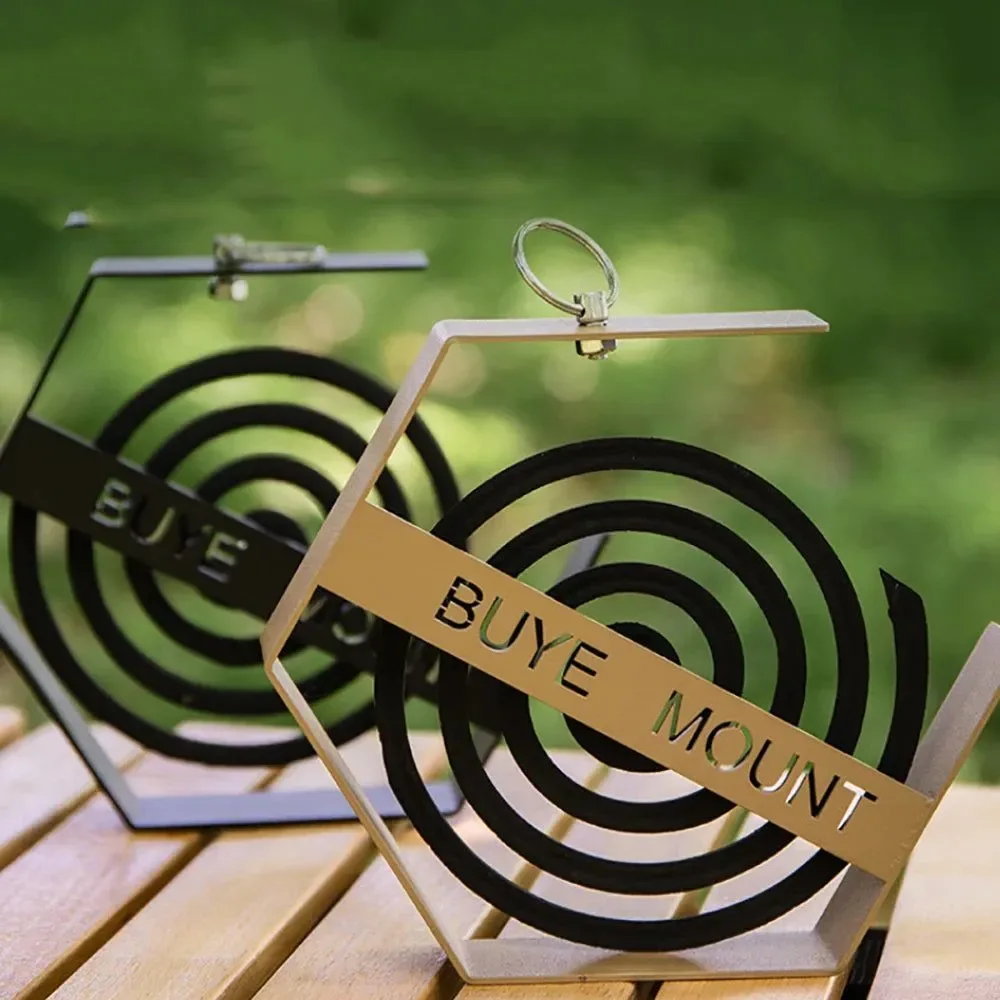 Trendy Hanging Mosquito Coil Holder for Camping – Durable Iron Frame Outdoor Mosquito Repellent Tray for Hiking Travel Fine