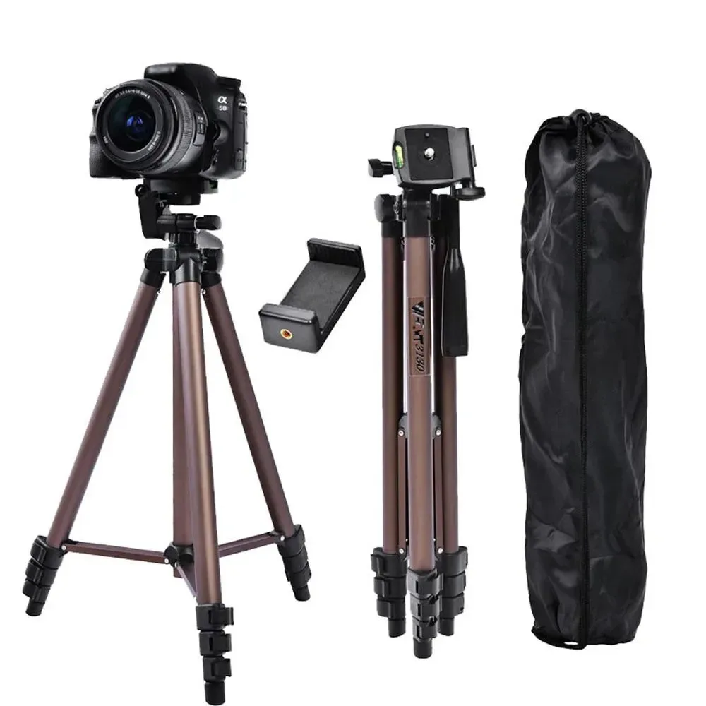 Elite Professional Aluminum Tripod WT3130 – 126cm Camera Stand with Phone Holder for DSLR Smartphone Mirrorless 2.5kg Load 540g Weight Healthy