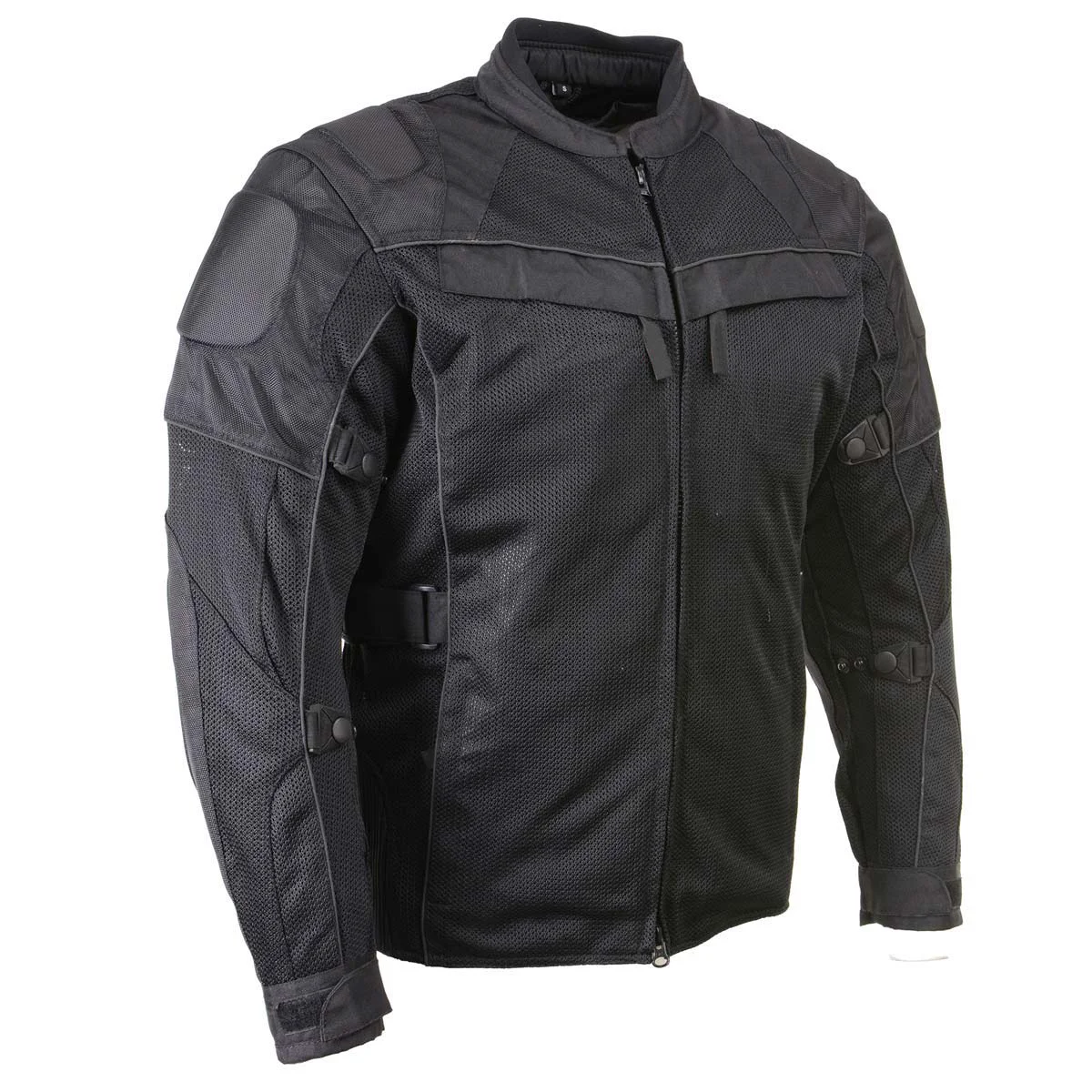 Sophisticated Milwaukee Leather Men’s Shadow Black Textile Motorcycle Jacket w CE Armor – MPM17030 Practical
