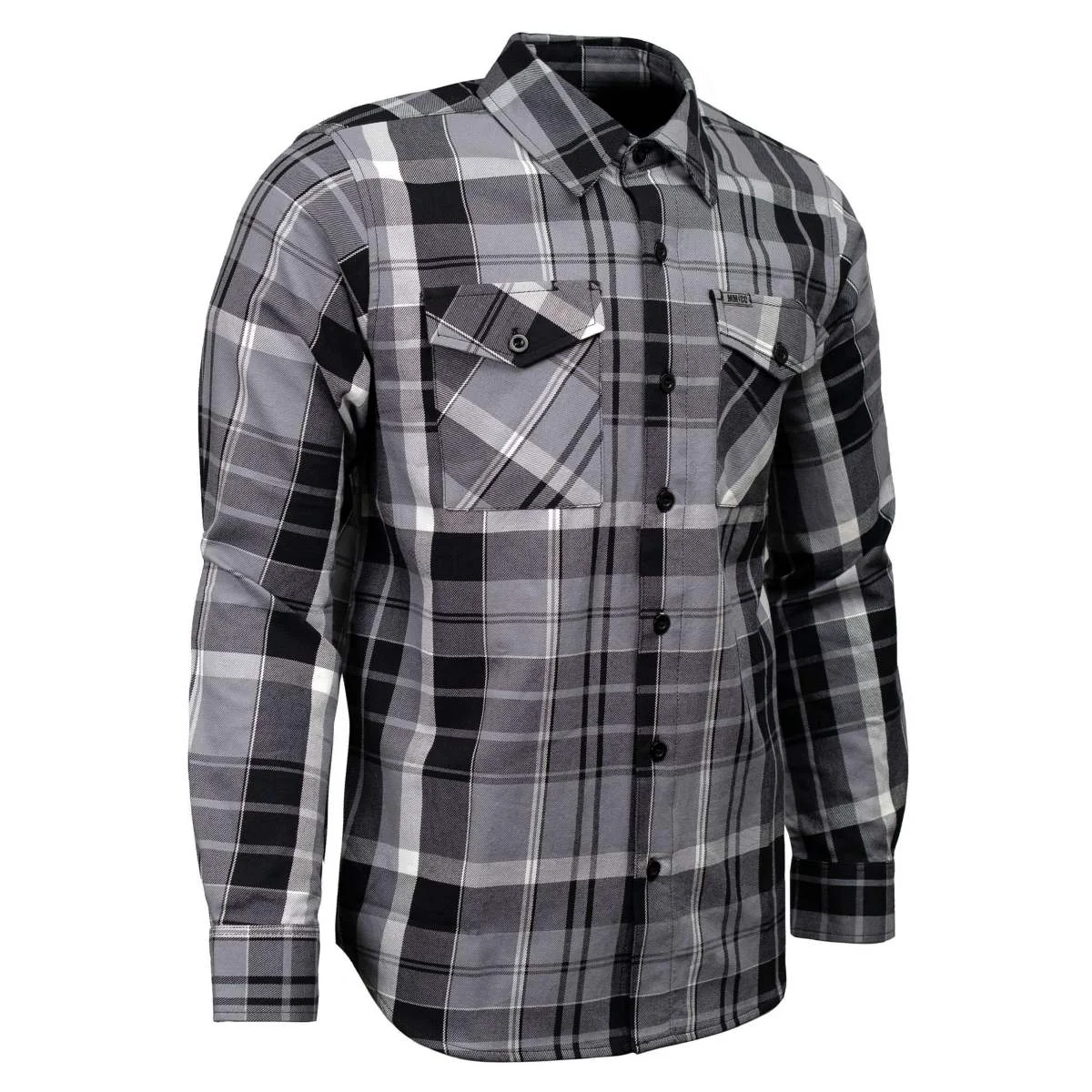 Luxury MMCC Men’s Mastodon Gray Black White Cotton Long Sleeve Flannel Shirt – MMC11606MMCC Mastodon Men’s Cotton Flannel Top-Quality