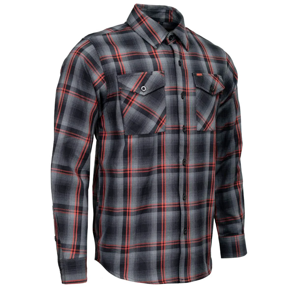 Long-Lasting MMCC Men’s Eclipse Gray Black Red Cotton Long Sleeve Flannel Shirt – MMC11605MMCC Eclipse Men’s Cotton Flannel Durable