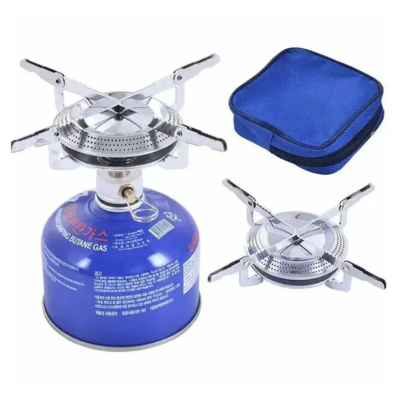 Refined Windproof Camping Gas Stove – Portable Foldable Electronic Ignition Stove Head for Outdoor Cooking Hiking Mountaineering Environmentally Friendly