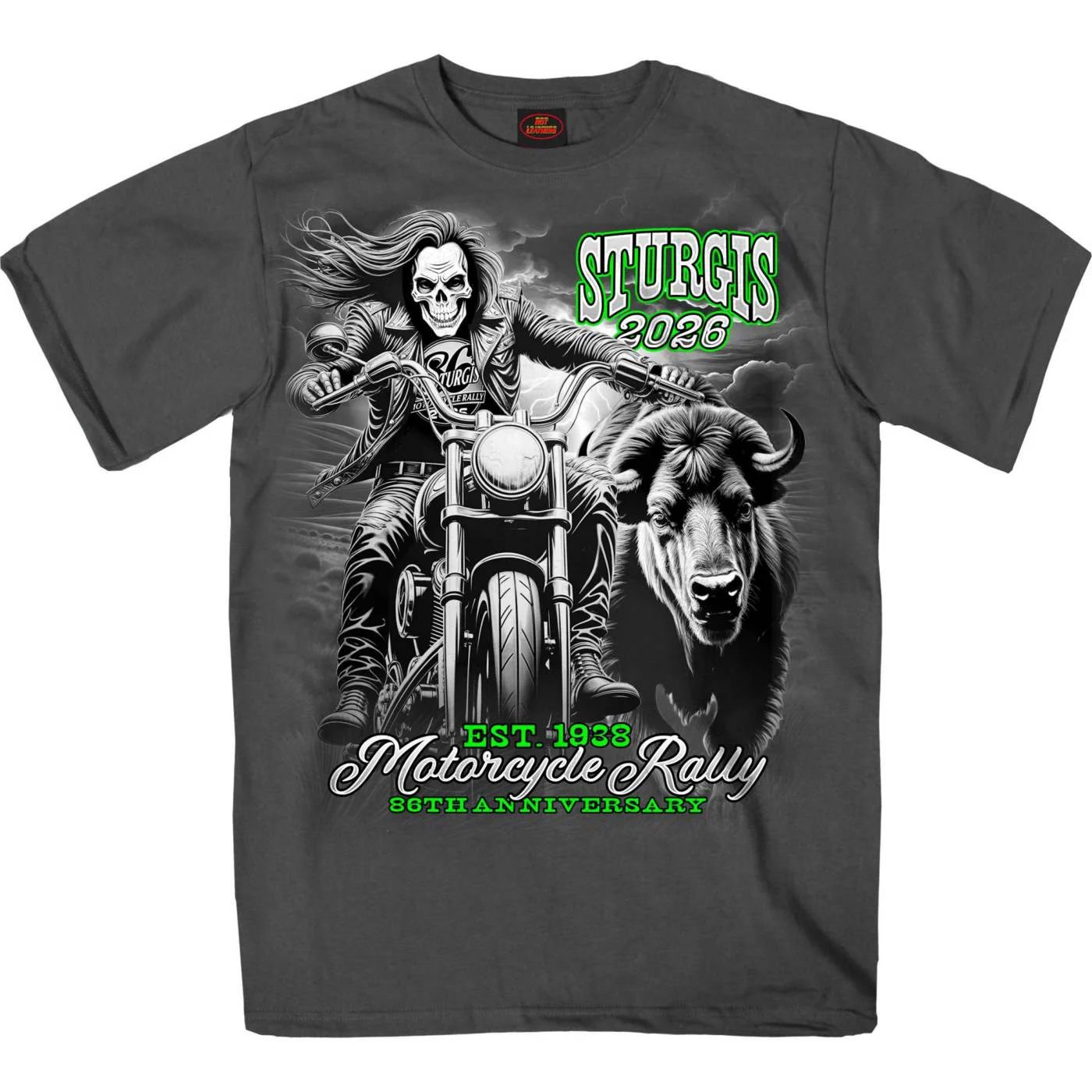 Exceptional 2026 Sturgis Motorcycle Rally Skull Chaser Numone Men’s Charcoal Short Sleeve T-Shirt – SPB1231 Comfortable