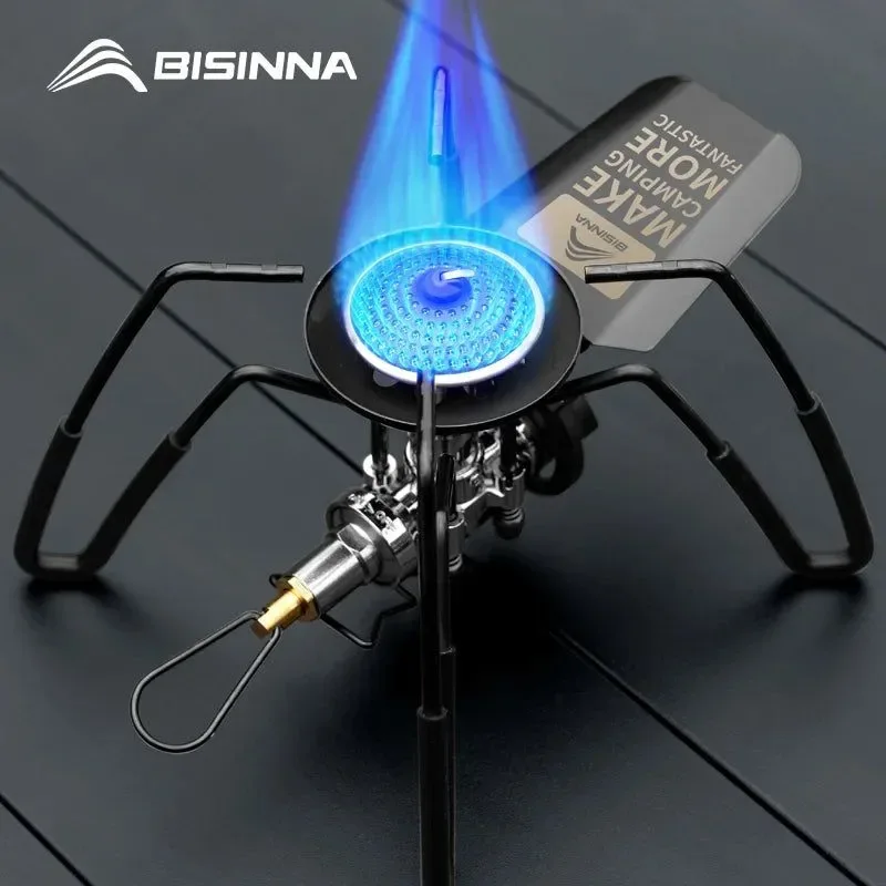 Enhanced 3300W Portable Folding Spider Camping Stove with Piezo Ignition Green