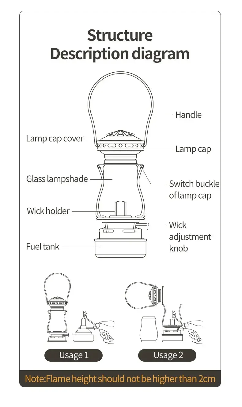 Traditional Vintage Kerosene Camping Lantern – 10-Hour Windproof Portable Oil Lamp for Outdoor Ambiance Elite