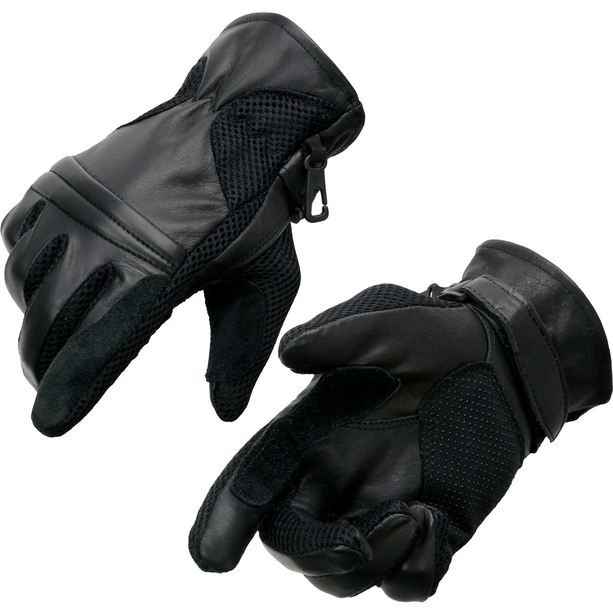 Easy-to-Use Milwaukee Leather SH296 Men’s Black Leather Mesh Racing Motorcycle Hand Gloves W Padded Knuckle Outstanding