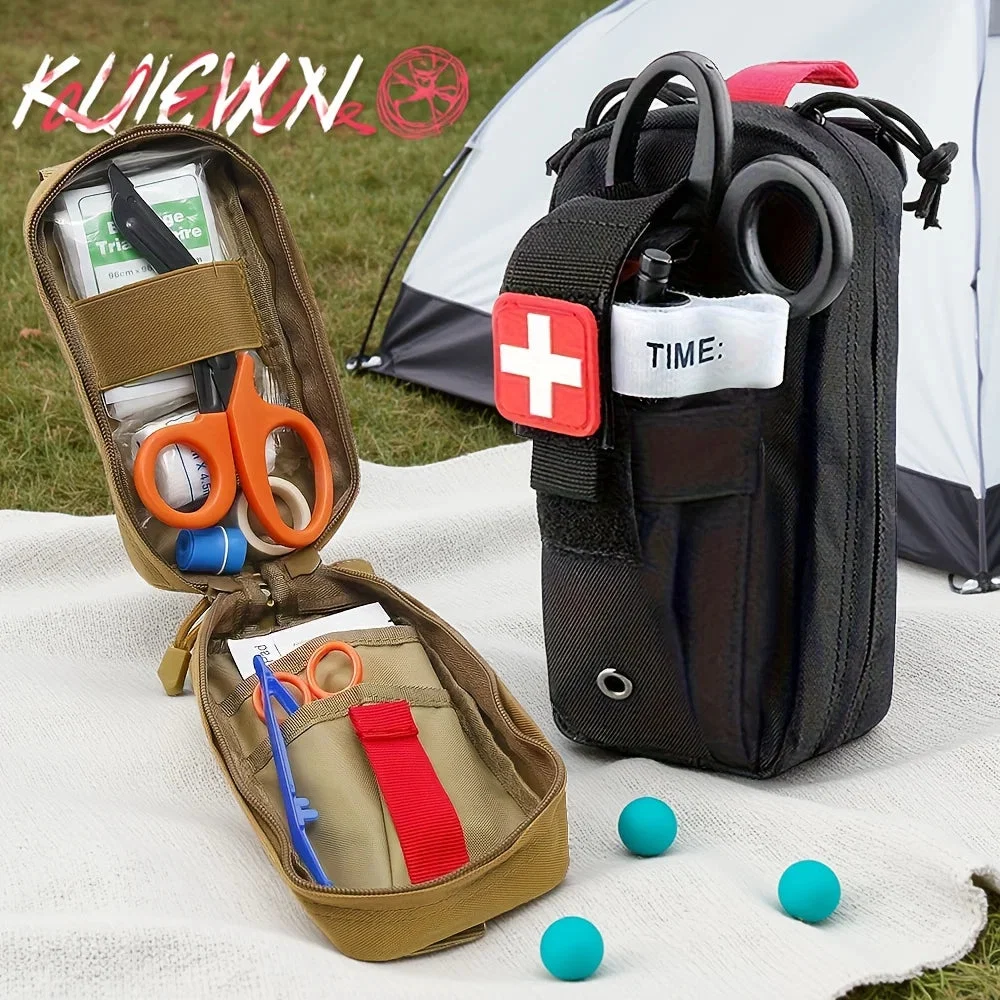 Eco-Friendly Tactical First Aid Kit with Tourniquet – MOLLE Emergency Medical Pouch for Camping Hiking Survival Original