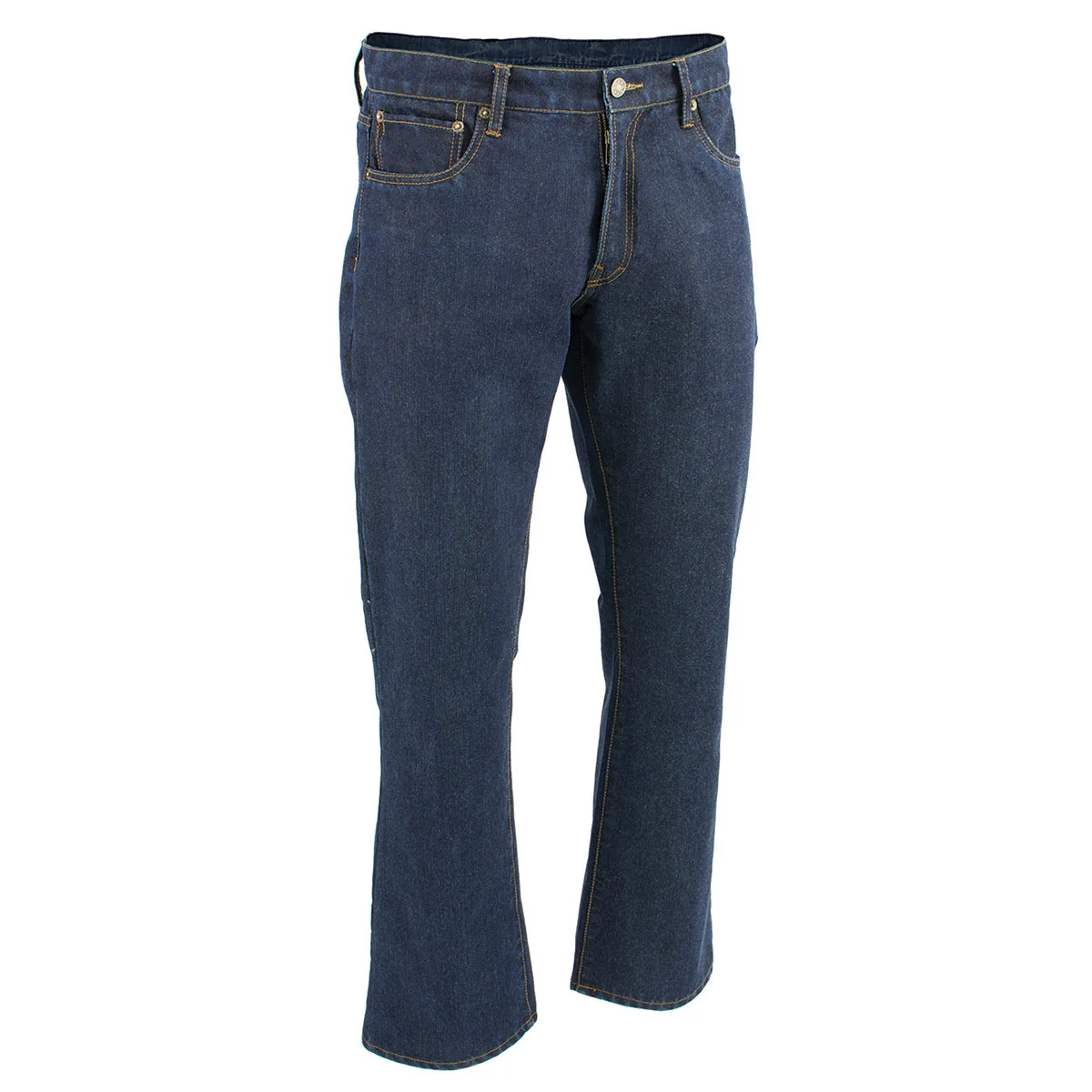 Genuine Milwaukee Leather MDM5007 Men’s Blue 5 Pocket Tear Resistant Motorcycle Denim Jeans Infused w Aramid Fibers High-Performance