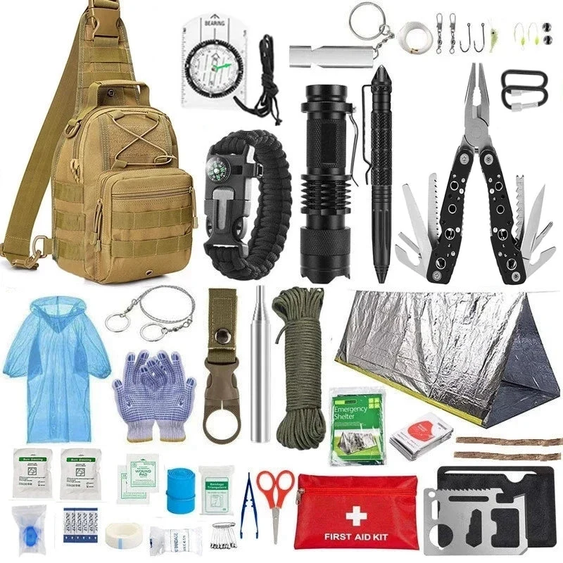 Secure Portable MOLLE IFAK Survival First Aid Kit – Full Set for Camping Hiking Trauma Response Easy-to-Use