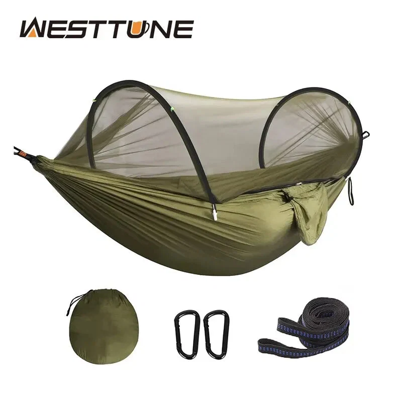 Recyclable 3-in-1 Camping Hammock with Mosquito Net – Ultralight Nylon Hammock for Outdoor Backpacking 3-in-1 Camping Hammock with Mosquito Net – Ultralight Nylon for Outdoor Backpacking Effective