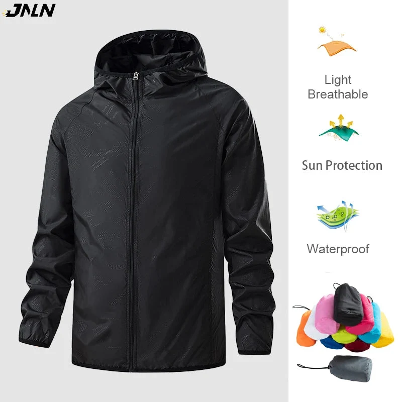 Exceptional Unisex Waterproof Windbreaker Hiking Jacket – Anti-UV Quick-Dry Packable Rain Coat for Camping Climbing Green