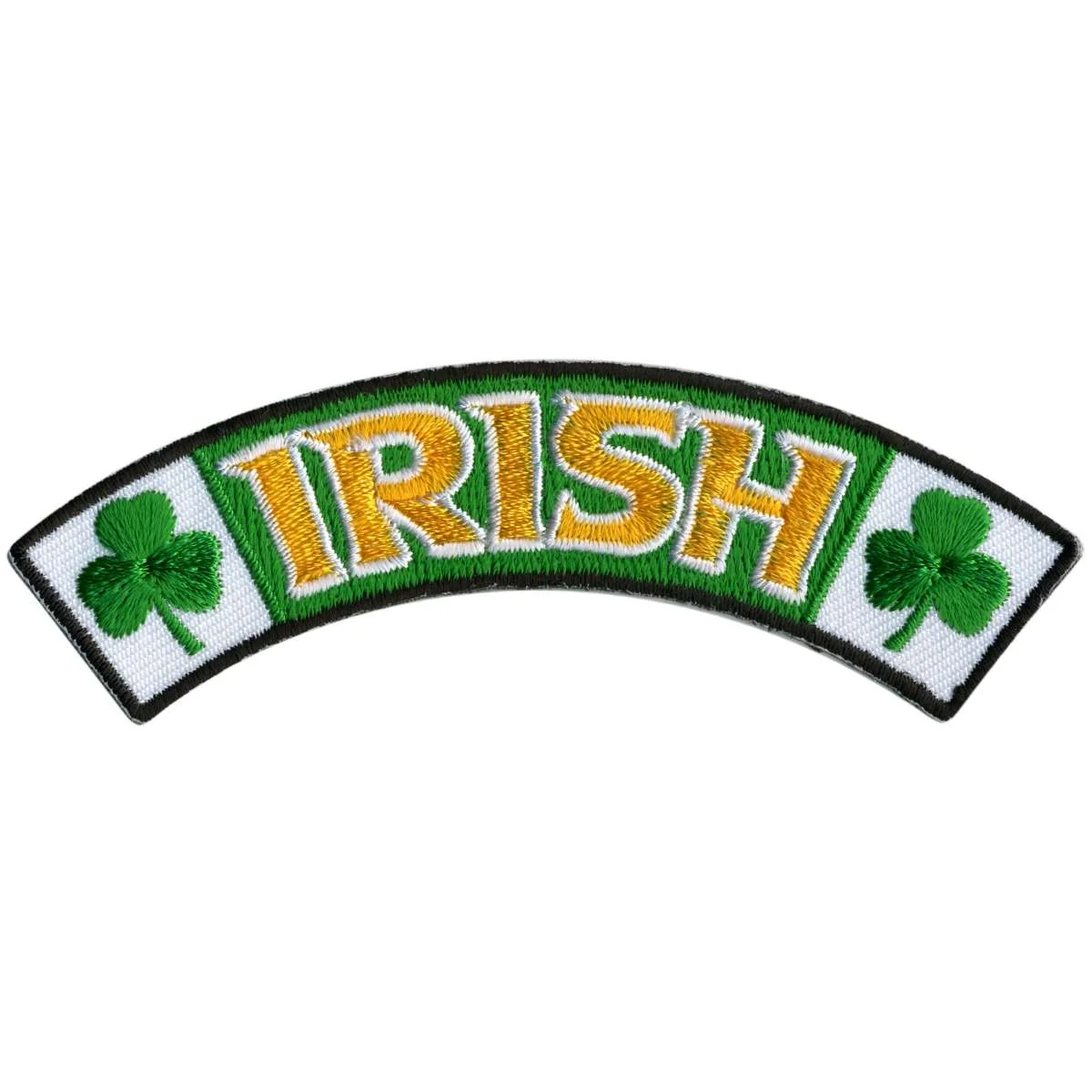 Green Hot Leathers Irish 4 X 1 Top Rocker Patch PPM4138 Practical