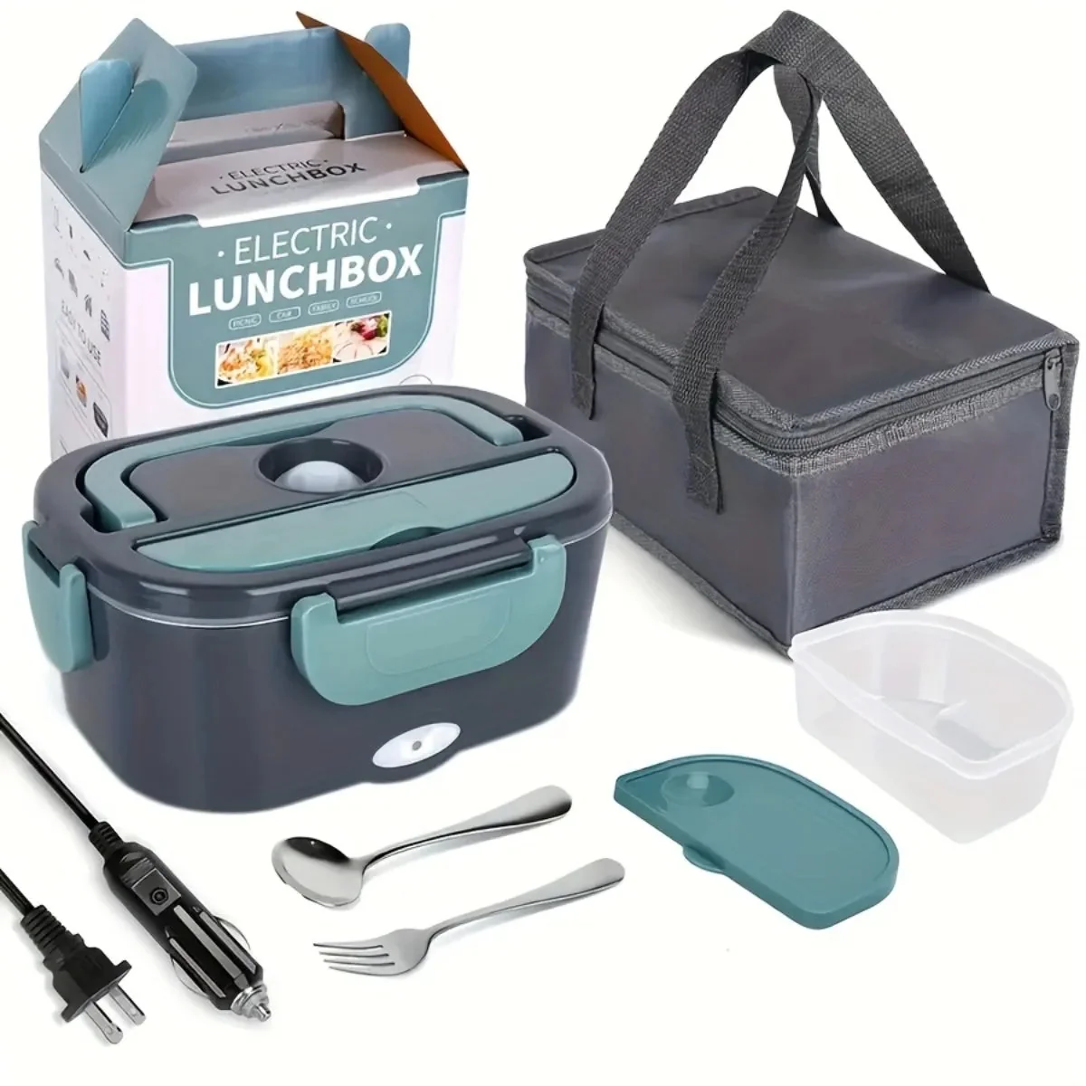 Soft Electric Lunch Box Double Compartment – 110V-240V 12V-24V Portable Food Heater Electric Lunch Box Double Compartment – 110V-240V 12V-24V Portable Food Heater High-Grade