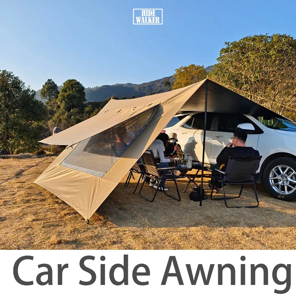Durable Car Side Awning Tent 3×5 – Waterproof Black Coating Camping Tarp Canopy Car Side Awning Tent 3×5 – Waterproof Black Coating Camping Tarp Canopy Detailed