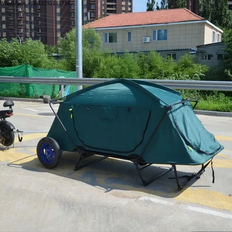 High-Quality Single-Person Cycling Hiking Trailer Tent – Automatic Pop-Up Camping Tent for Overnight Adventures Refined