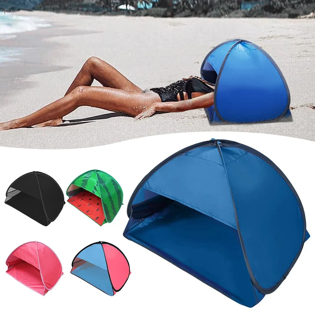 Smart Pop-Up Beach Head Tent with UV Protection – Portable Mini Sun Shelter for Beach Camping Outdoor Sunbathing Green