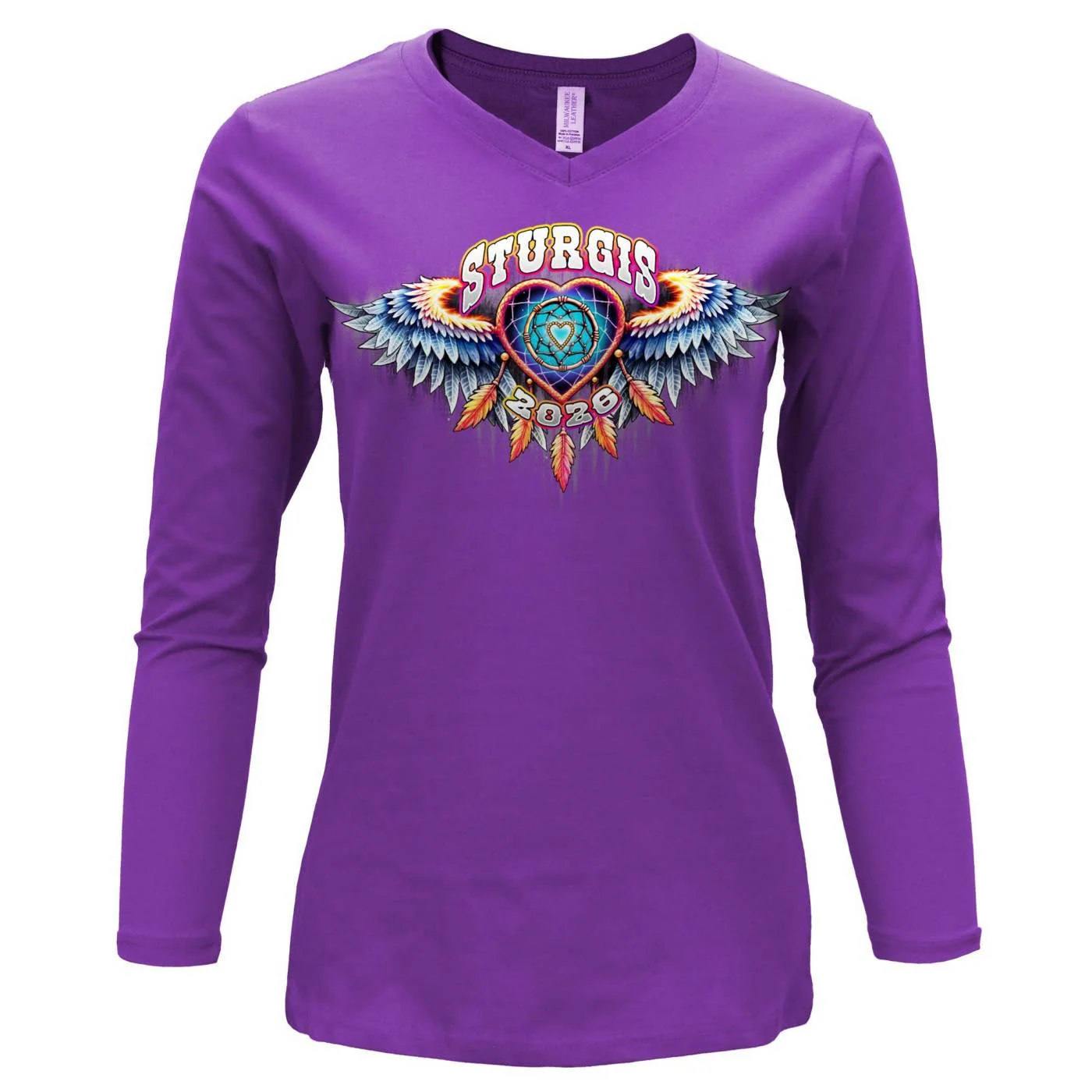 Responsible 2026 Ladies Sturgis Motorcycle Rally Dream Catcher Purple Long Sleeve Shirt – SPL3899 High-Grade