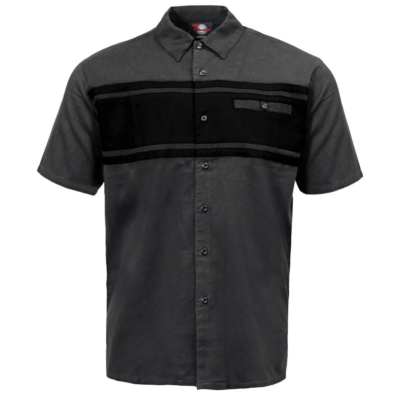 Recyclable MMCC Men’s Gear Head Grey Black Mechanic Shirt – Microfiber Panel – MMC16017MMCC Gear Head Mechanic Shirt Outstanding
