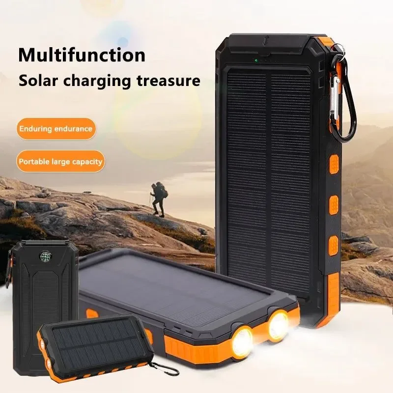 Elite Banco de energía solar de 200.000 mAh energía de respaldo para exteriores con carga rápida brújula y funciones LED Unique