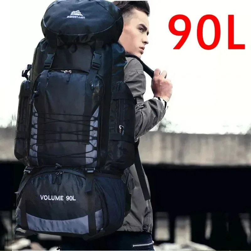 Pure Mochila de viaje grande de 90 l mochila militar multifuncional para escalada senderismo y montañismo. Detailed
