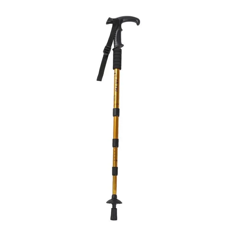 Genuine Bastón de trekking ajustable de aleación de alta resistencia – Mango de madera de 110 cm – Accesorio de senderismo para hombres y mujeres Casual