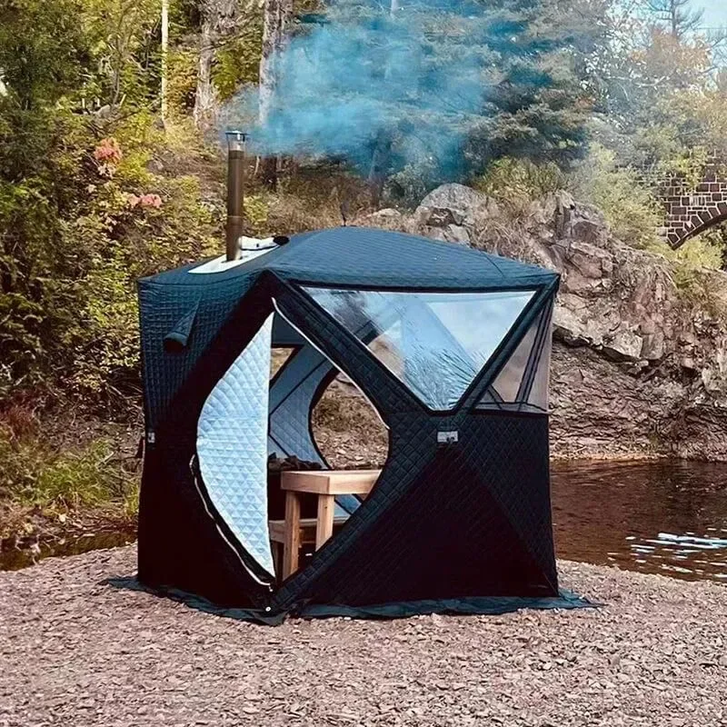Next-Generation Tienda de campaña plegable para pesca en hielo en invierno sauna portátil y refugio para acampar Eco-Friendly