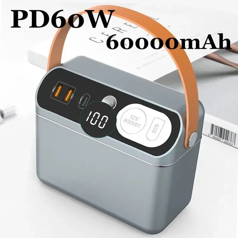 Crafted Estación de energía portátil de 150 W 60 000 mAh 222 Wh arrancador de batería y banco de energía para acampar Fine Crafted