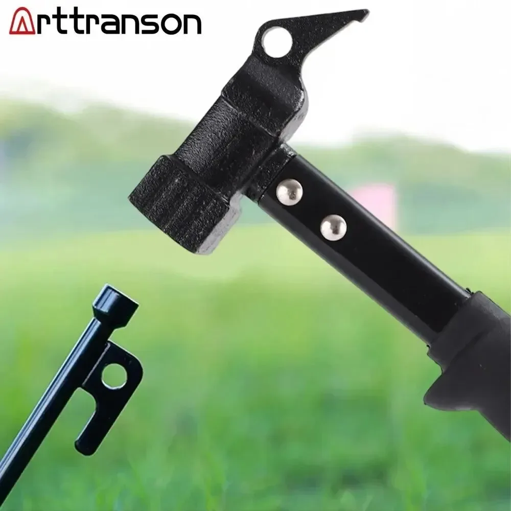 Dependable Martillo de hierro fundido para tiendas de campaña con extractor de clavos – Martillo de seguridad para exteriores Outstanding