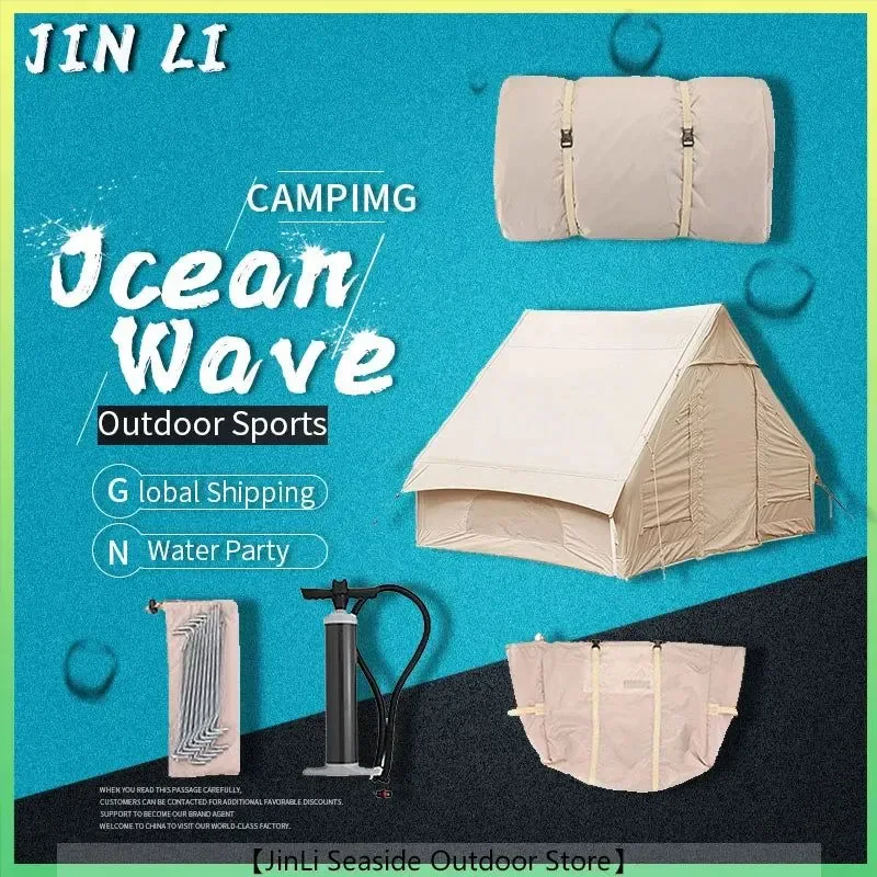 Minimalist Tienda de campaña de lujo impermeable con protección solar inflable y con techo High-End