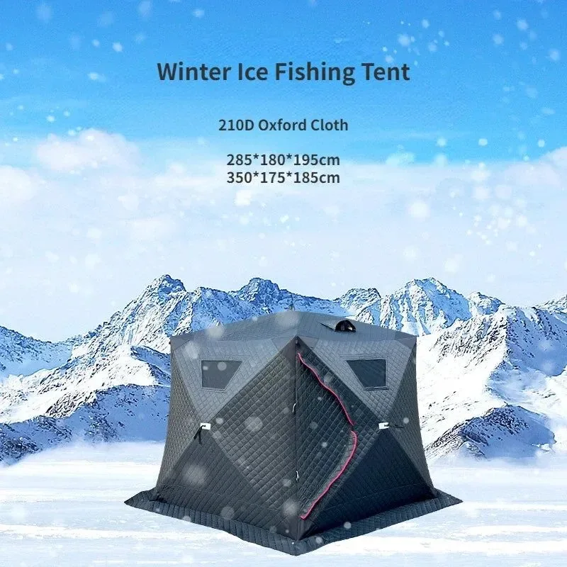 Luxury Tienda de campaña para pesca de invierno engrosada para exteriores Natural