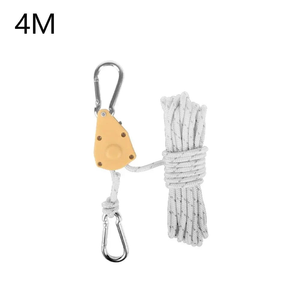 Quality Gancho de polea para colgar cuerda de tienda de campaña – Cordón ajustable para acampar y actividades al aire libre Consistent