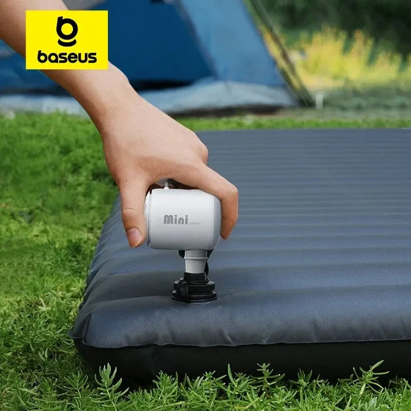 Flexible Compresor de aire eléctrico portátil Baseus infla y desinfla colchones inflables flotadores de piscina y equipo de camping. Fashionable