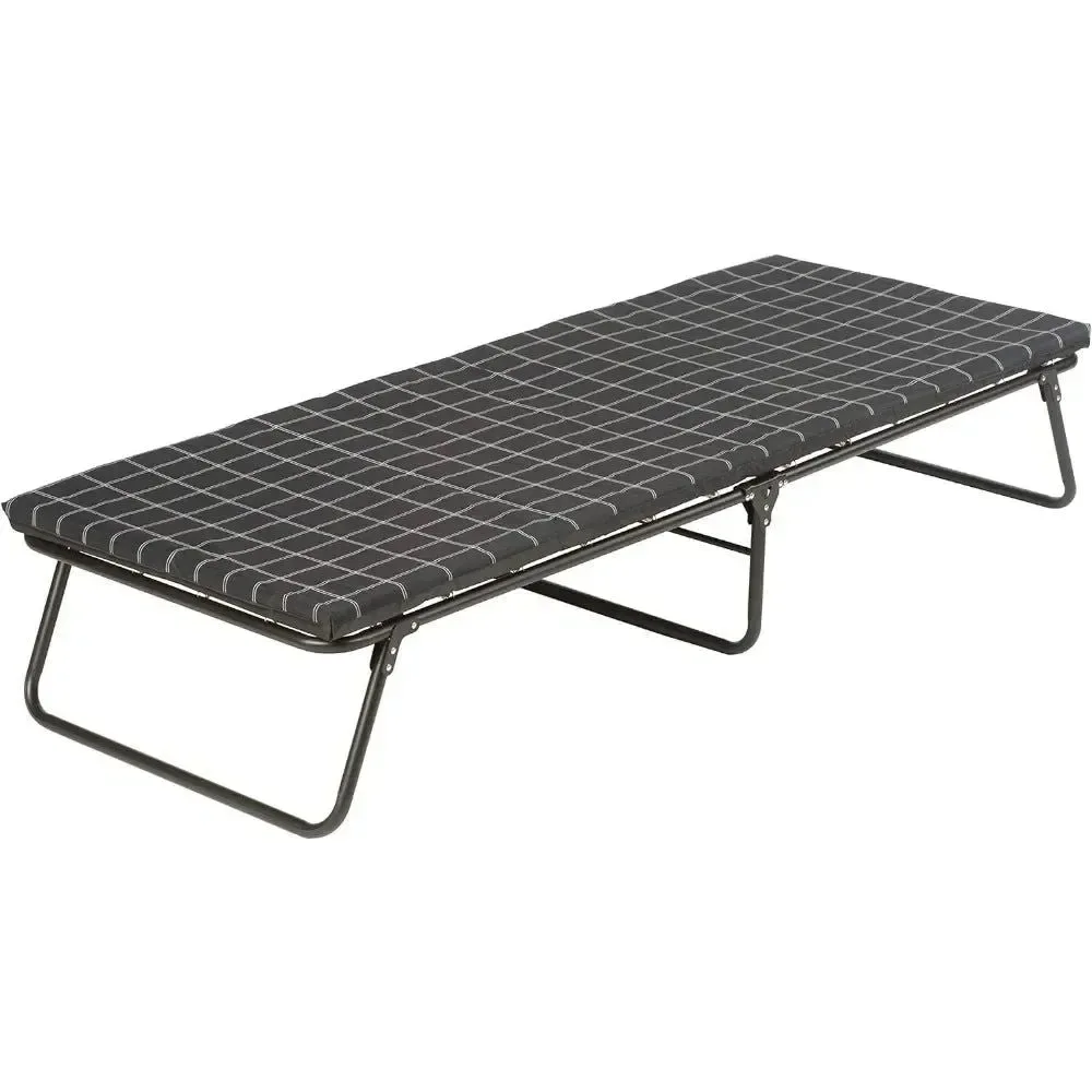 Environmentally Friendly Catre de camping con colchón grueso – Catre plegable de acero con colchón de lujo para dormir cómodamente Acerca de este artículo Expertly Made